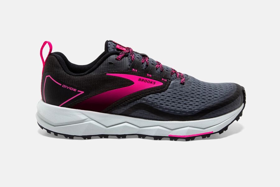 Brooks Running Shoes Womens Black/Pink - Divide 2 Trail - 6352-MQJXR